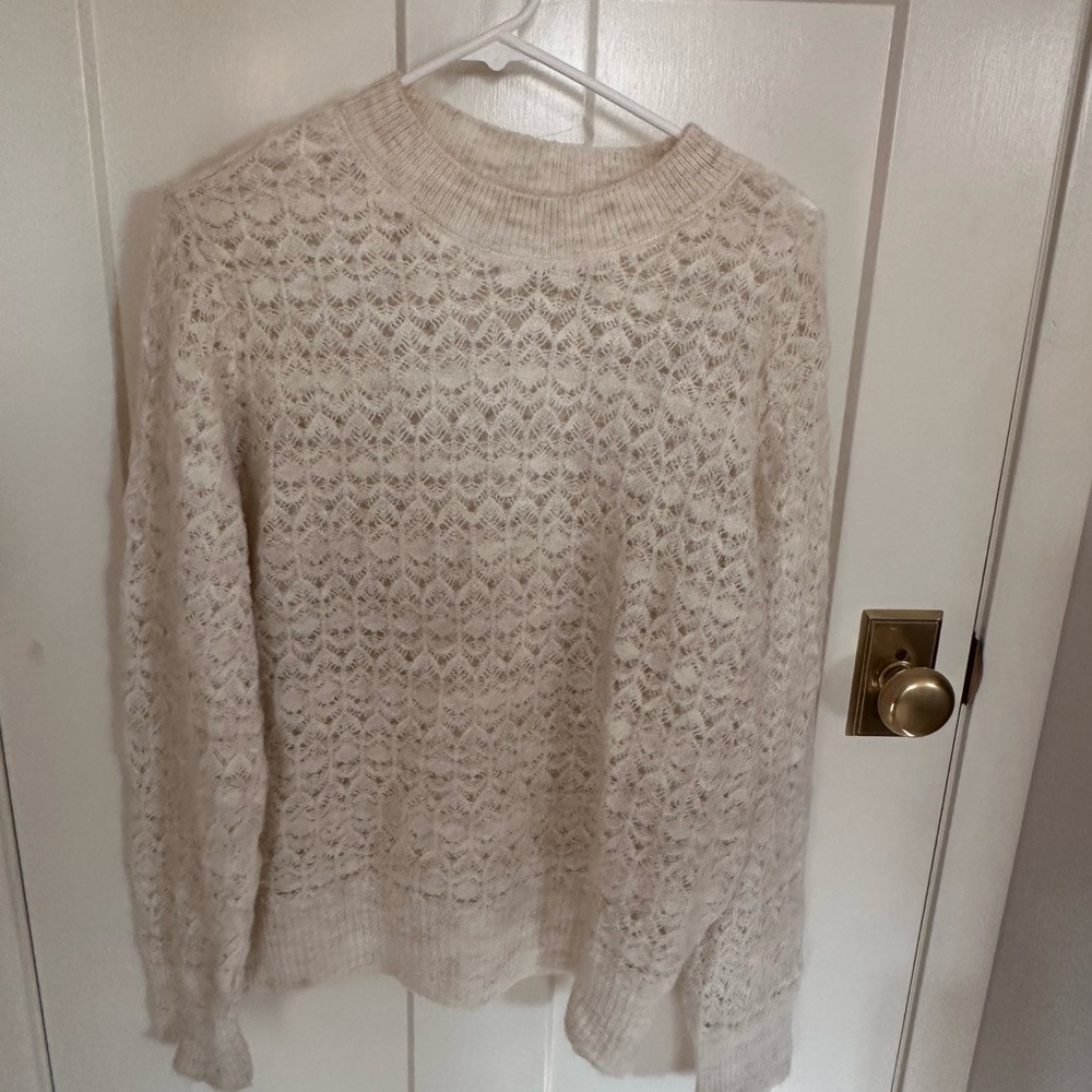 Mango Sheer Knit Sweater- L